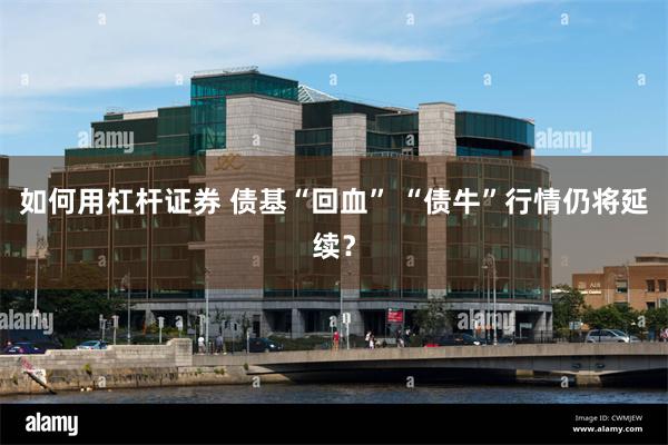 如何用杠杆证券 债基“回血” “债牛”行情仍将延续？