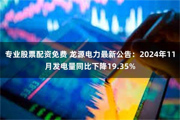 专业股票配资免费 龙源电力最新公告：2024年11月发电量同比下降19.35%